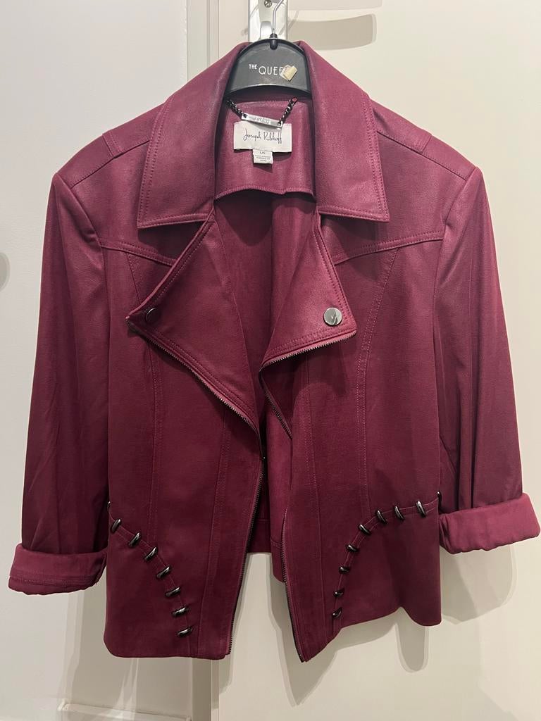 Joseph Ribkoff Bordeauxrode Blazer - Maat L/G, Ophalen, Gedragen, Maat 42/44 (L), Paars