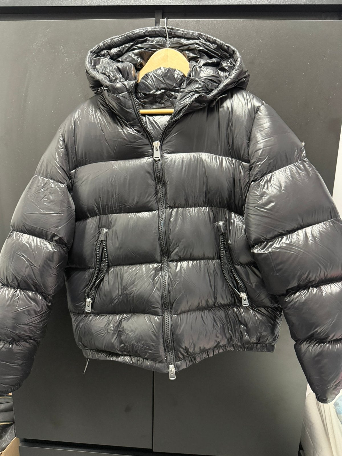 Winterjas ZARA, Ophalen, Zo goed als nieuw, Maat 52/54 (L), Zwart