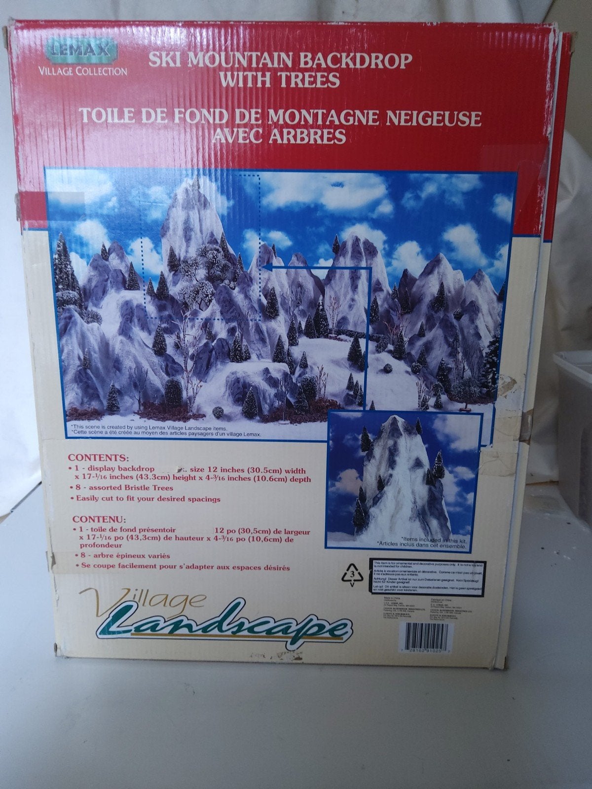 lemax 91025 lange ski Mountain Backdrop, Ophalen, Zo goed als nieuw