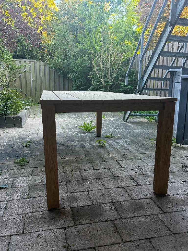 Eettafel buiten, Ophalen, Zo goed als nieuw, Rechthoekig, Metaal