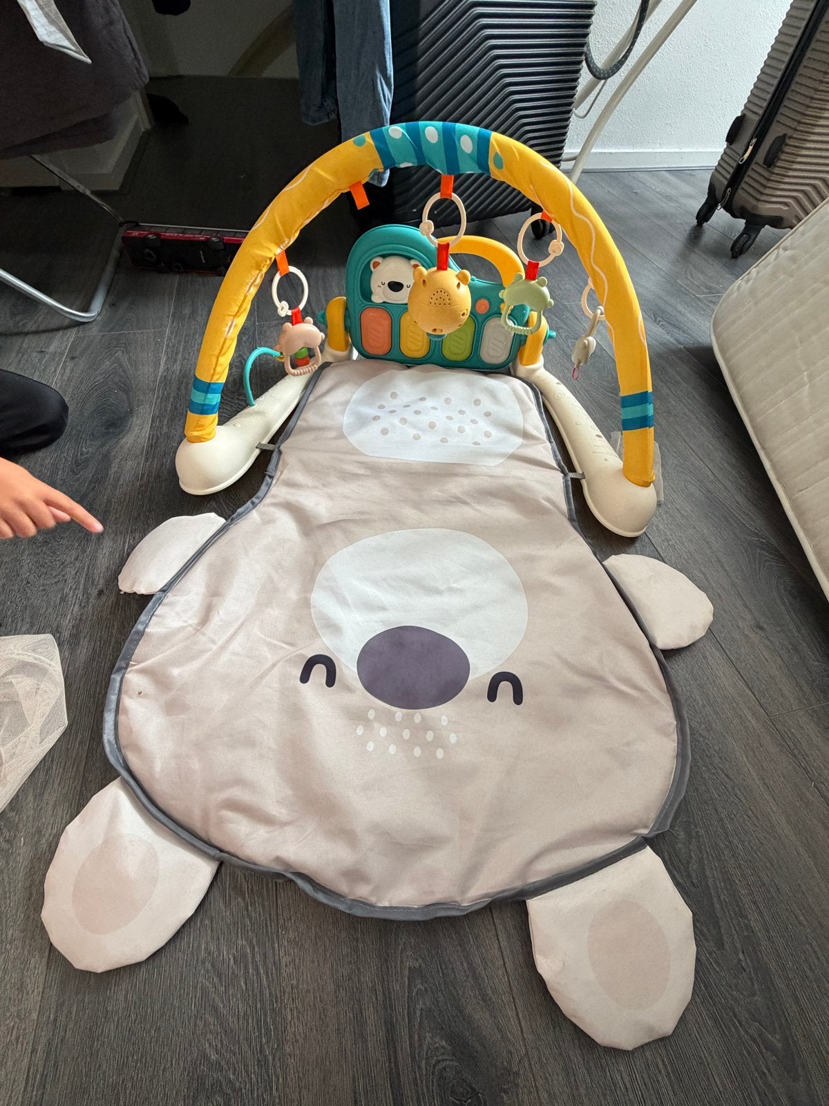 Baby speelkleed met speelboog en piano, Ophalen of Verzenden, Gebruikt, Speelkleed, Met geluid