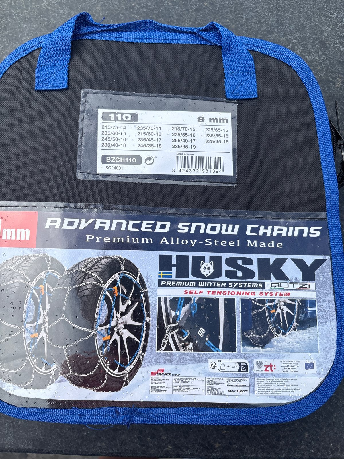 Husky 110 Sneeuwkettingen - Premium Legering-Staal, Ophalen, Nieuw