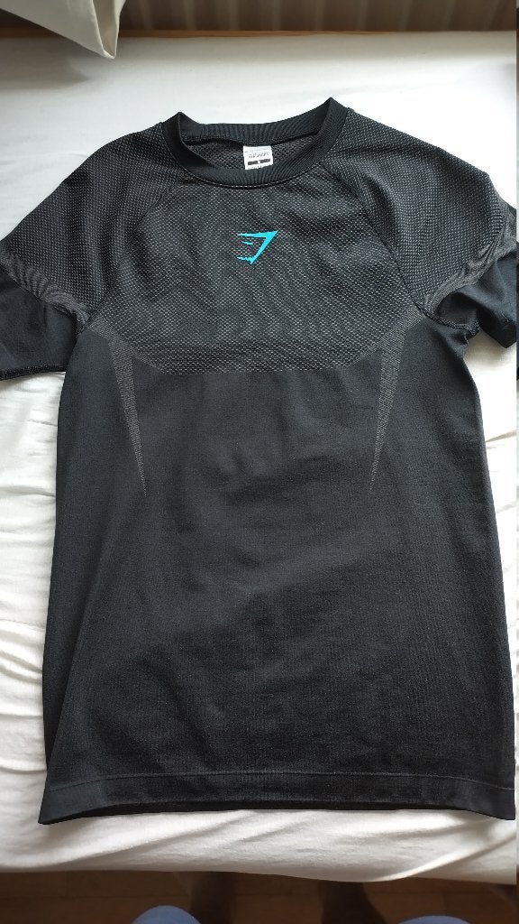 Gymshark Onyx v5 short sleeve M, Kleding | Heren, Fitness, Zo goed als nieuw, Verzenden, Maat 48/50 (M)