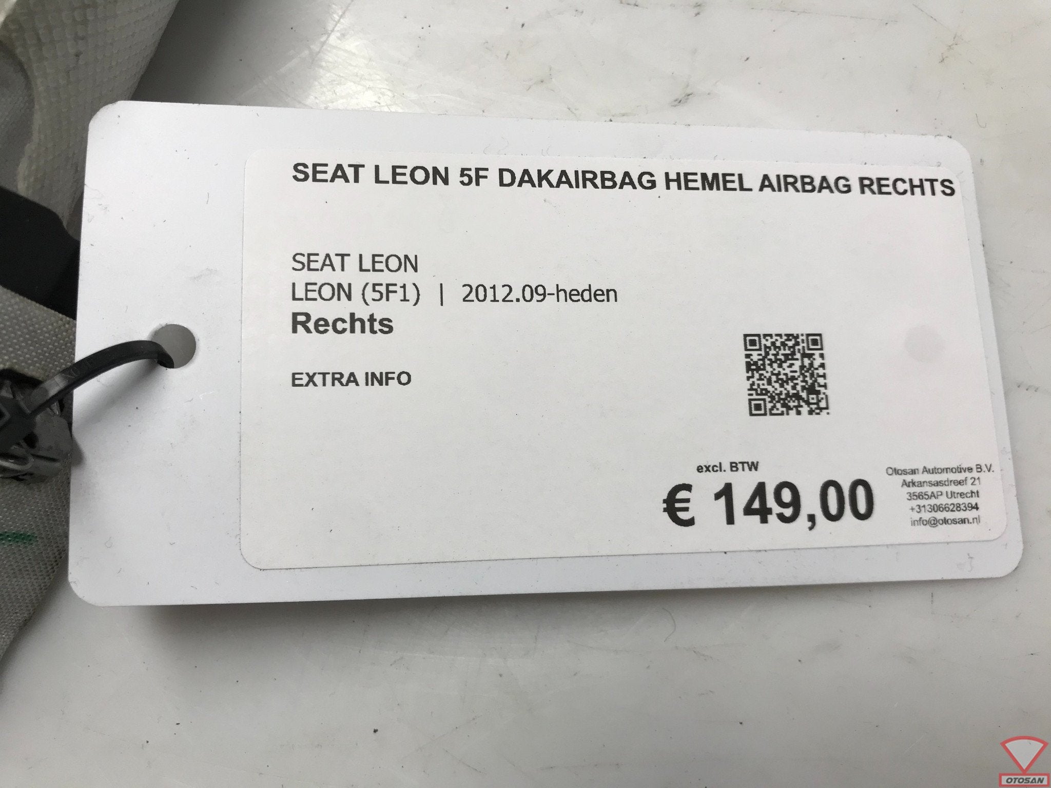 SEAT LEON 5F Dakairbag Hemel Airbag Rechts, Auto-onderdelen, Gebruikt, Autovia A-2, Km 585 585
08760  Martorell, ES, Ophalen of Verzenden