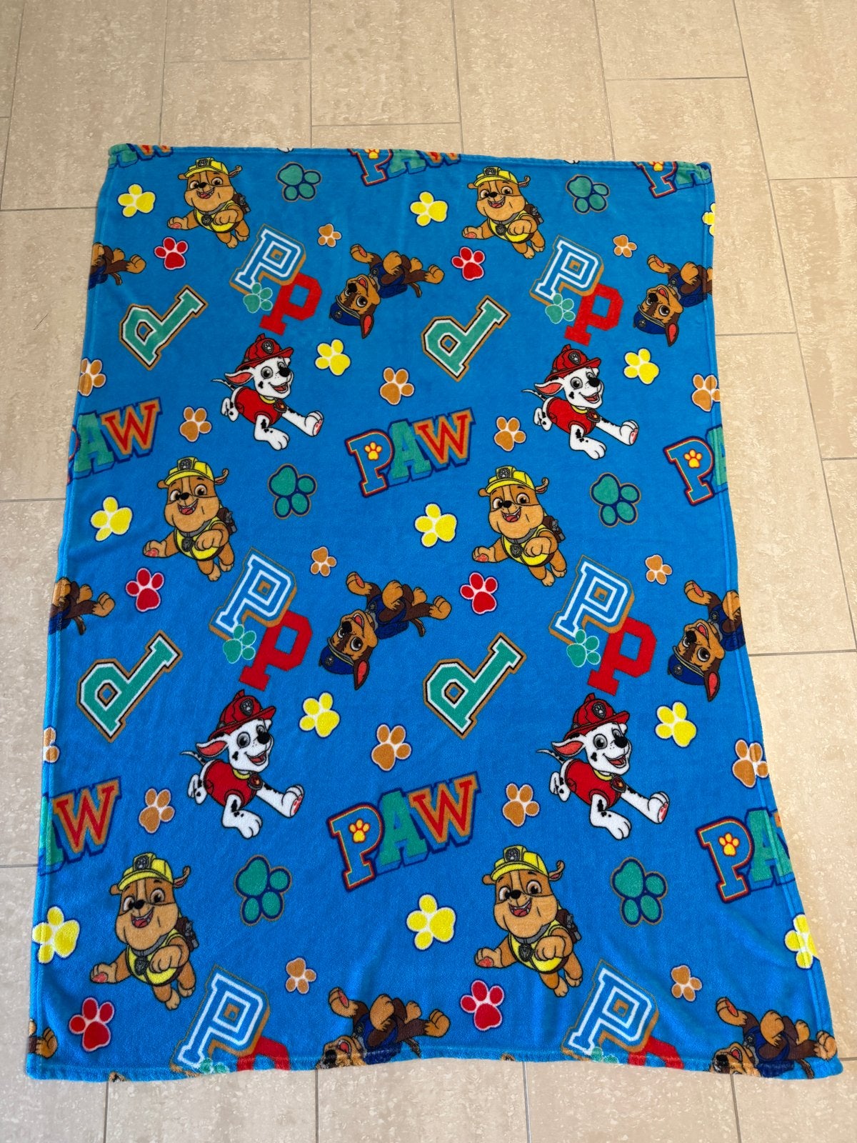 Paw Patrol Deken - Blauw (170x120 cm), Gebruikt, Overige merken, Blauw, Ophalen of Verzenden