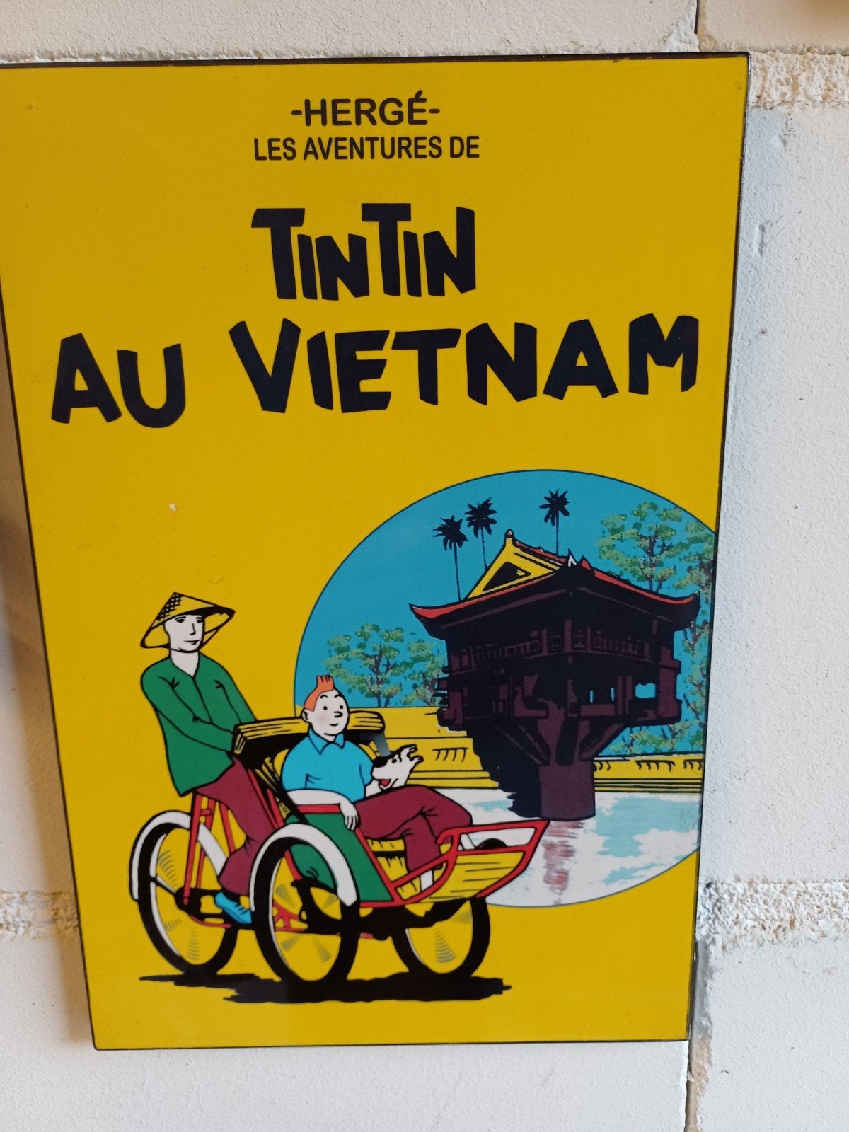 Tintin Au Vietnam - Hergé - reclamebord, Ophalen of Verzenden, Kuifje, Beeldje of Figuurtje