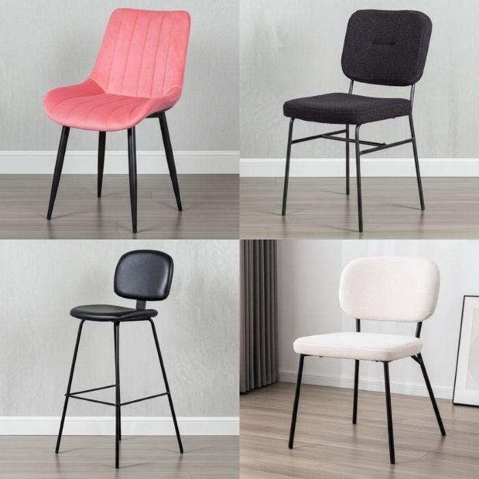 Eetkamerstoelen & Barstoel - Teddy, Fluweel en Kunstleder, Ophalen, Overige kleuren, Leer, Nieuw
