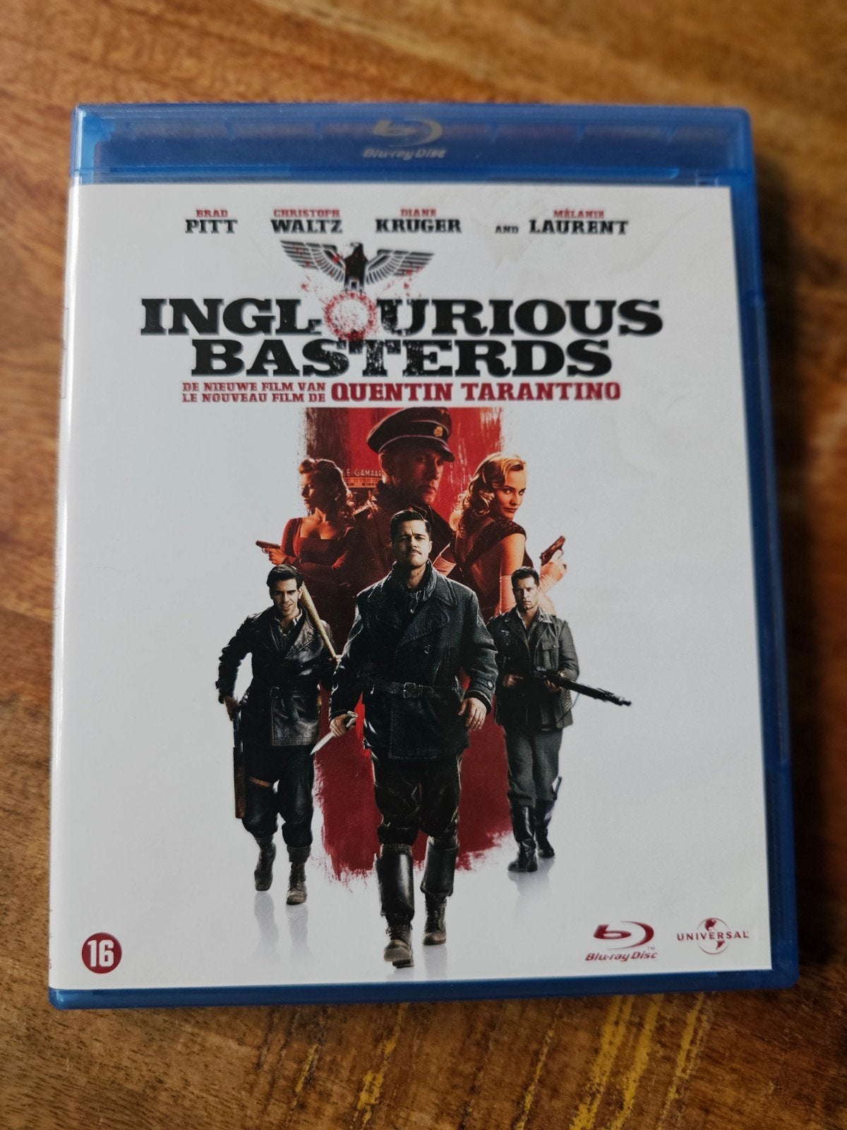 Inglourious Basterds Blu-ray - Quentin Tarantino, Cd's en Dvd's, Blu-ray, Zo goed als nieuw, Actie, Ophalen of Verzenden