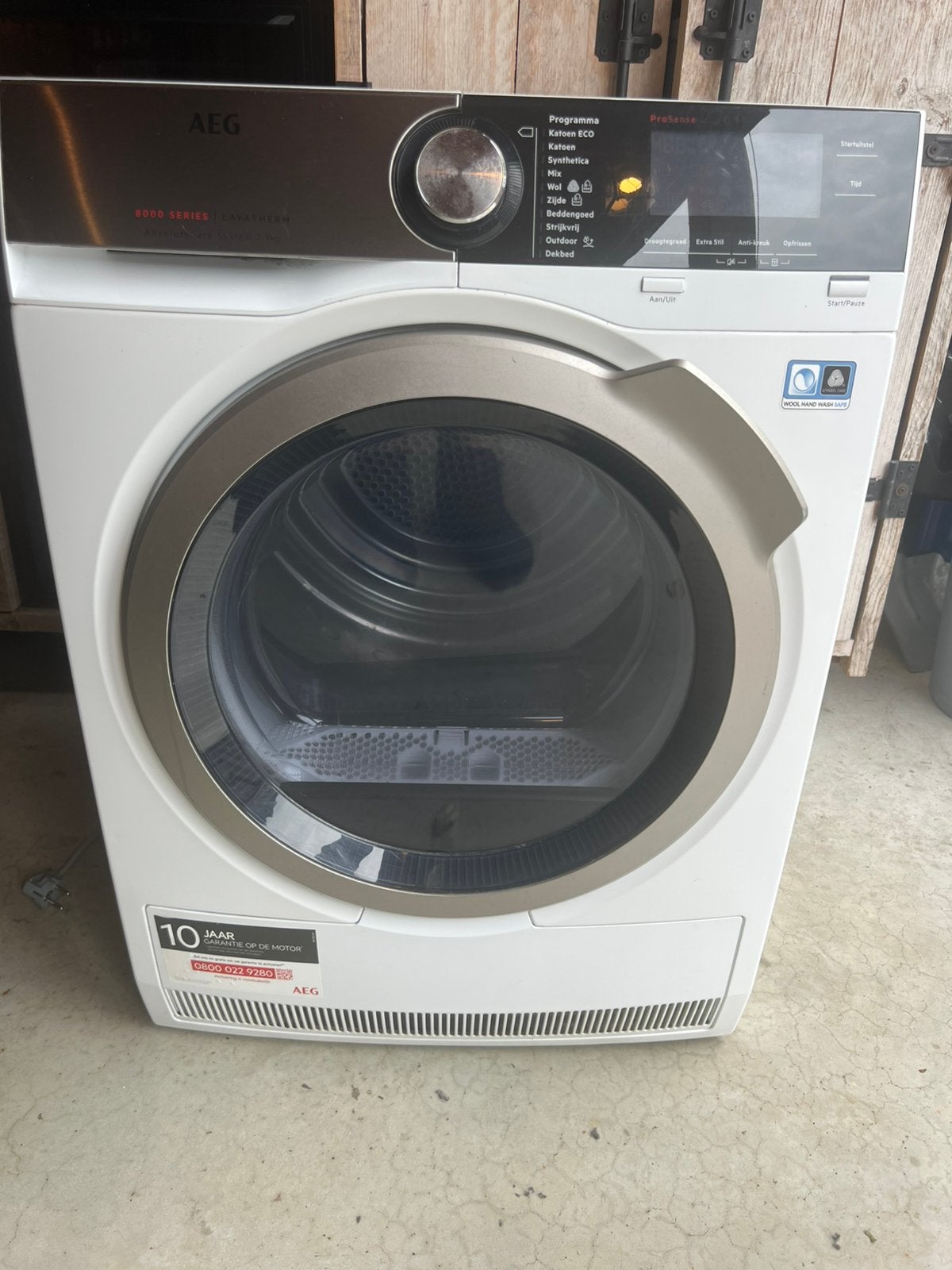 Aeg droger let op!! Voor onderdelen, 6 tot 8 kg, Ophalen of Verzenden, Zo goed als nieuw, 85 tot 90 cm