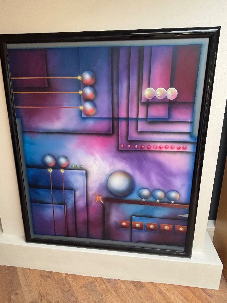 Kleurrijk mooi modern schilderij. Schilderij van MICMAC, Ophalen, Handgeschilderd, Acrylverf, Abstract