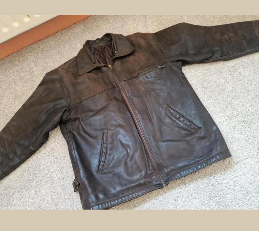 Herenjas Leder donkerbruin mt XL, Bruin, Maat 56/58 (XL), Ophalen of Verzenden, Marco Polo