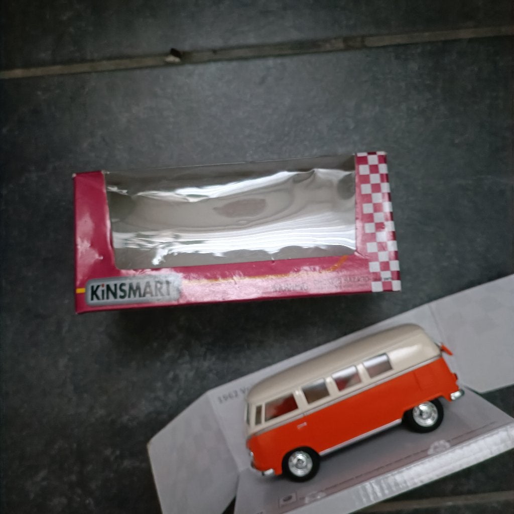 kinsmart vw volkswagen t1 oranje nieuw Bieden, Ophalen of Verzenden, Nieuw, Auto