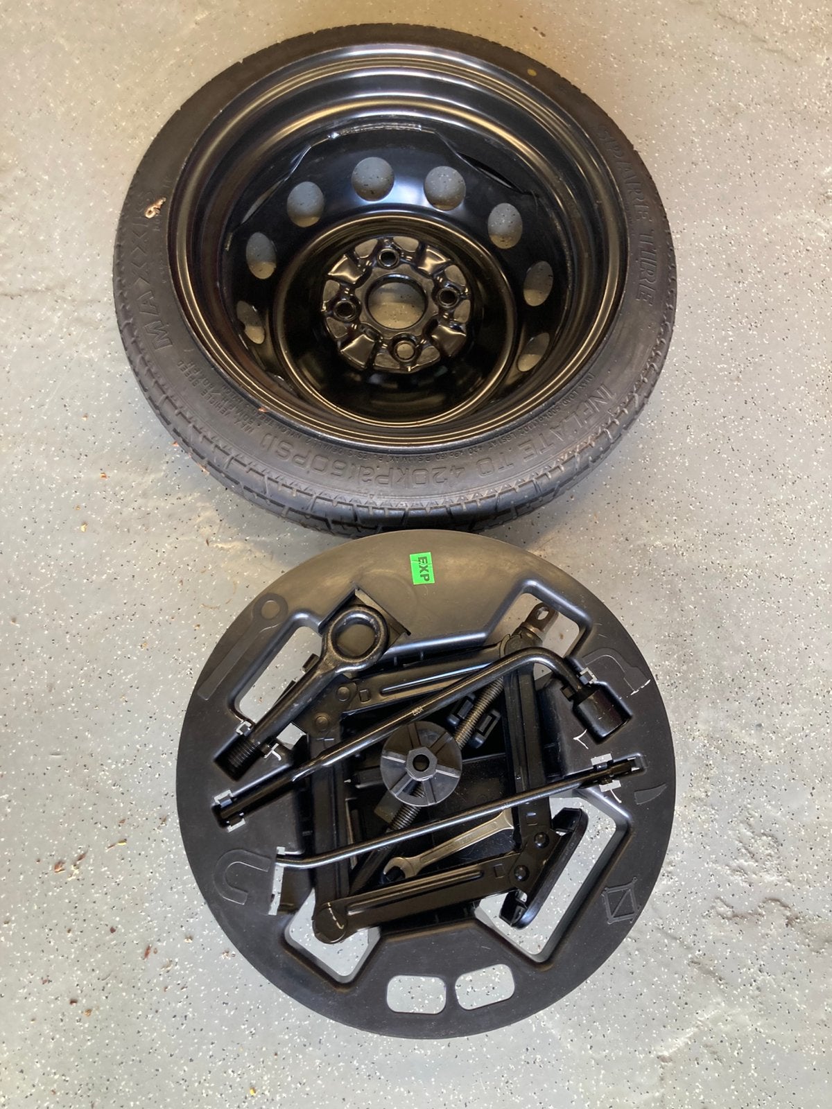 Thuiskomer set reservewel steek 4x100 naafdiameter 54,1, Ophalen