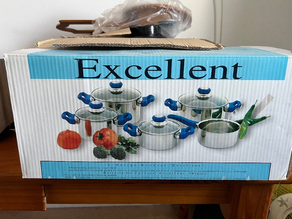 Pannenset, Ophalen, Nieuw, Rvs, Pannenset