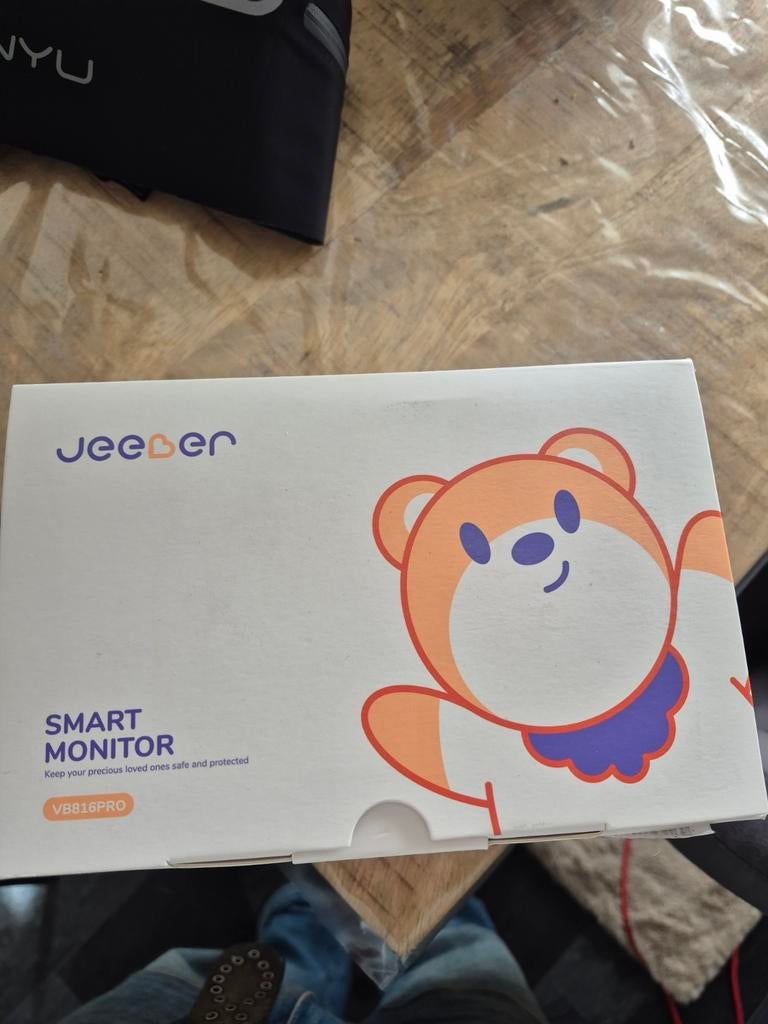 Jeeber VB816PRO Smart Monitor Babyfoon, Kinderen en Baby's, Babyfoons, Ophalen of Verzenden, Nieuw, 250 meter of meer, Camera
