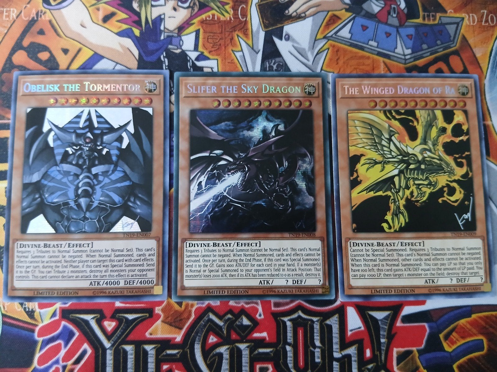 Egyptian God Set - Secret Rare TN19 - Yu-Gi-Oh, Ophalen, Zo goed als nieuw, Meerdere kaarten, Foil