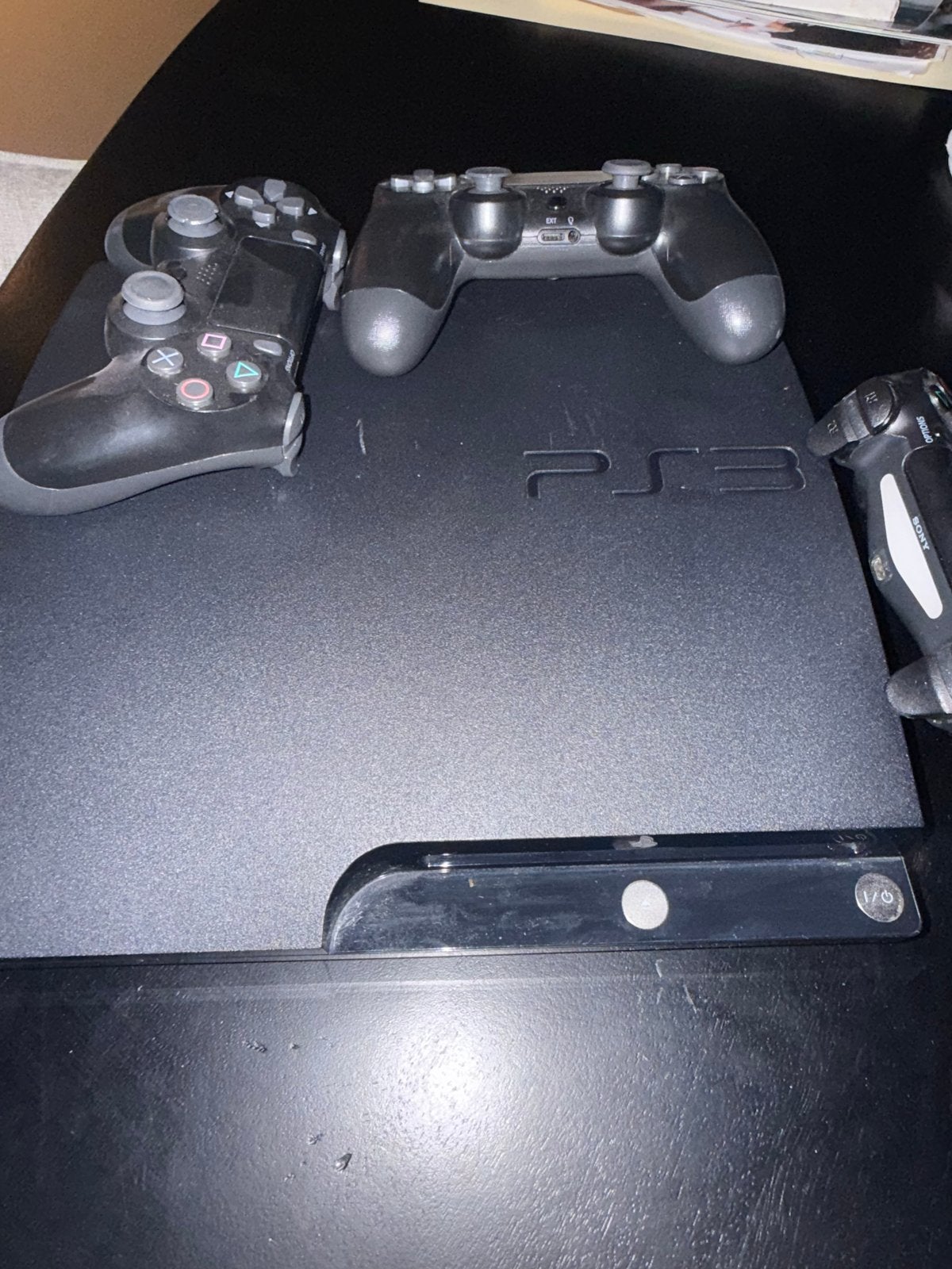 Sony PlayStation 3 Slim met 3 controllers, Ophalen, Gebruikt, 250 GB, Met 3 controllers of meer