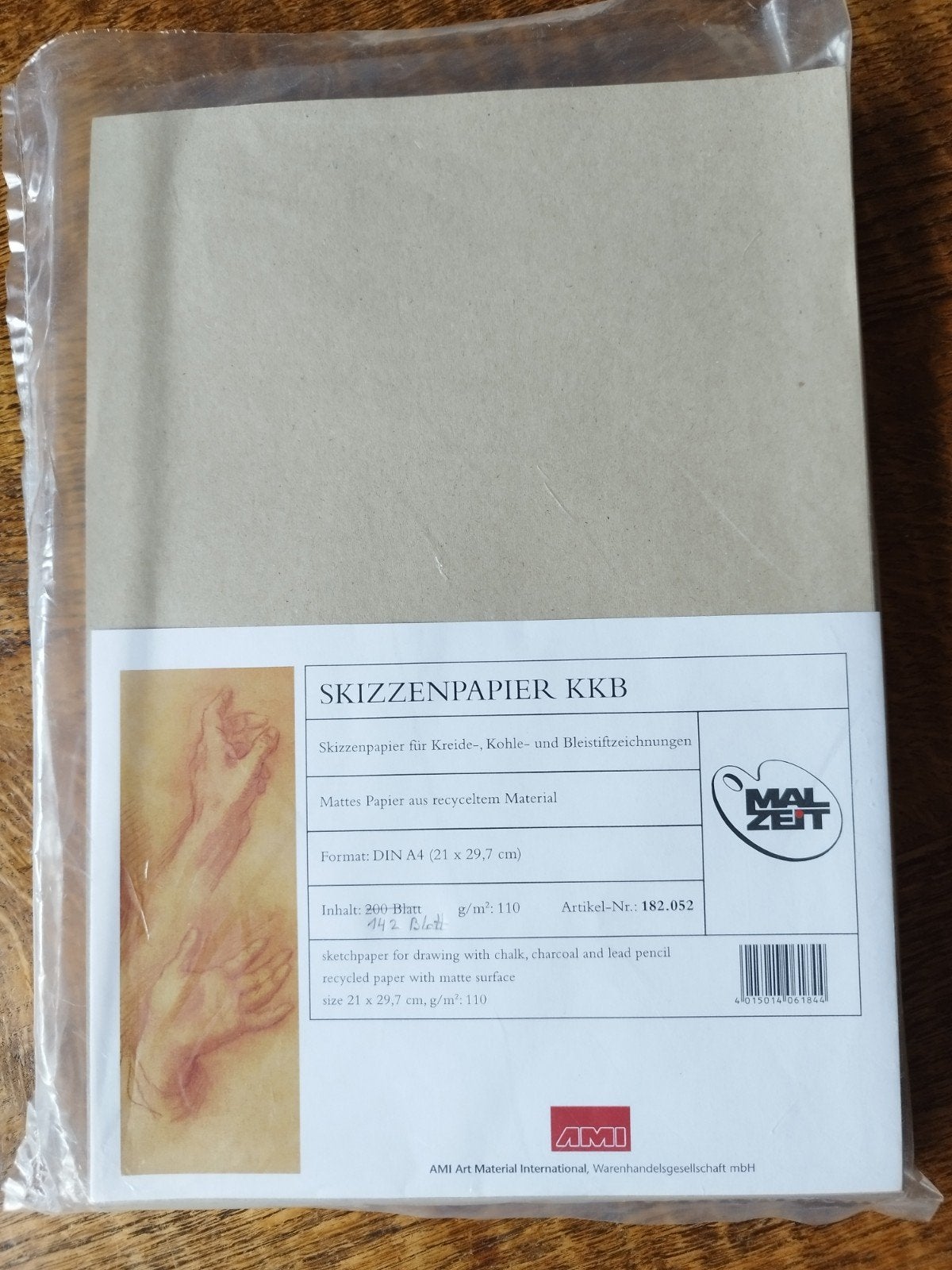 Schetspapier KKB van AMI, 142 blad, A4 formaat, 110g/m2, Hobby en Vrije tijd, Ophalen of Verzenden, Zo goed als nieuw, Papier, Schets- of Tekenboek