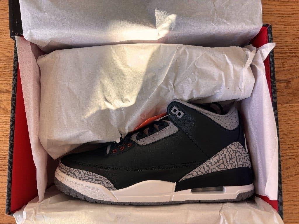 Nike Air Jordan 3 Black Cement, Zwart, Nieuw, Ophalen of Verzenden, Sneakers of Gympen