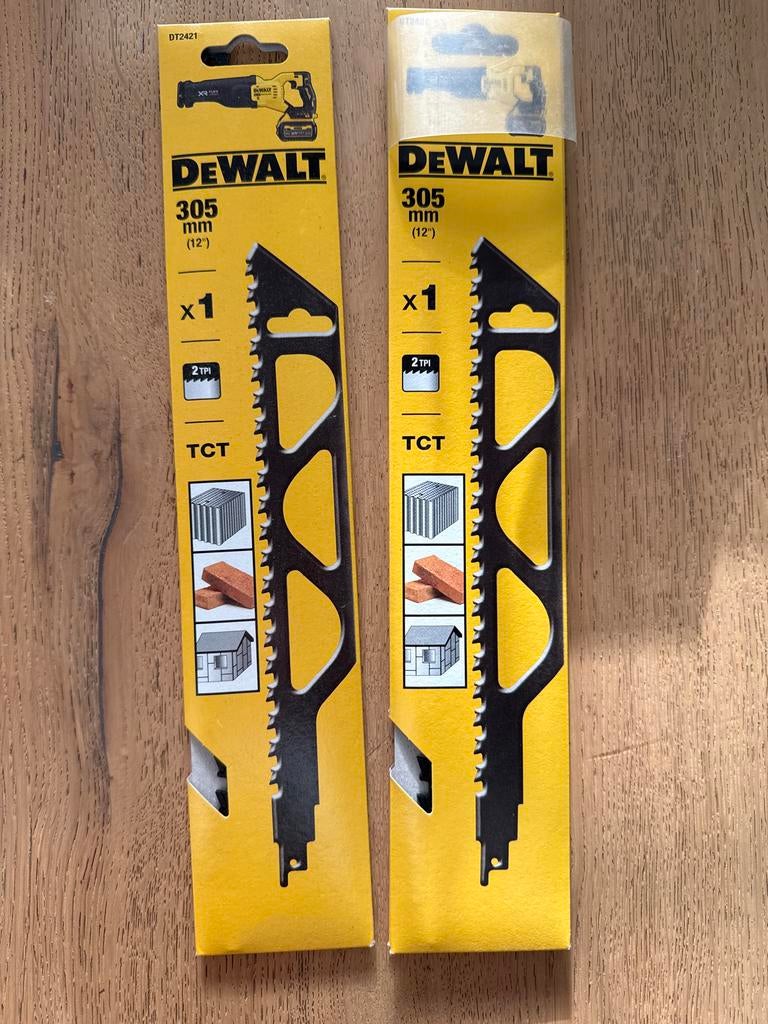 3x Dewalt DT2421 Reciprozaagblad 305 mm (12") TCT, 70 mm of meer, Nieuw, Ophalen of Verzenden, Reciprozaag
