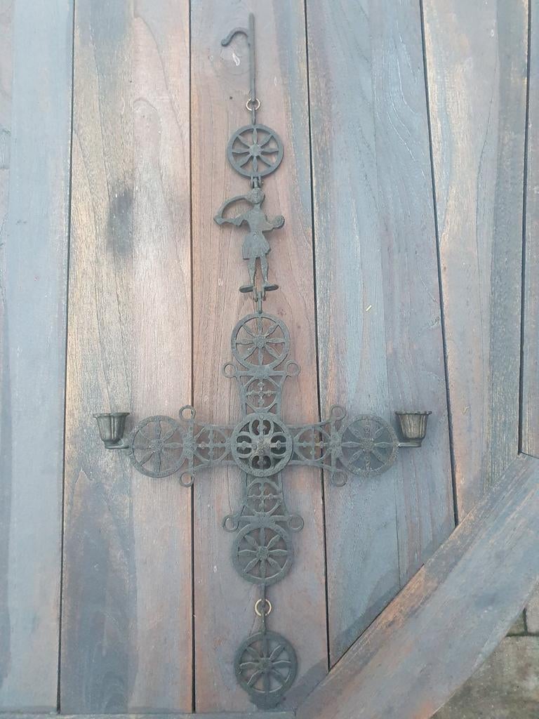 Byzantijns kruis van brons  € 45,=, Antiek en Kunst, Ophalen of Verzenden