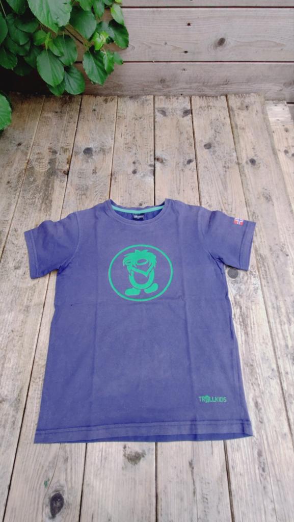 Trollkids T-shirt blauw maat 152, Kinderen en Baby's, Kinderkleding | Maat 152, Gebruikt, Jongen of Meisje, Trollkids, Ophalen of Verzenden
