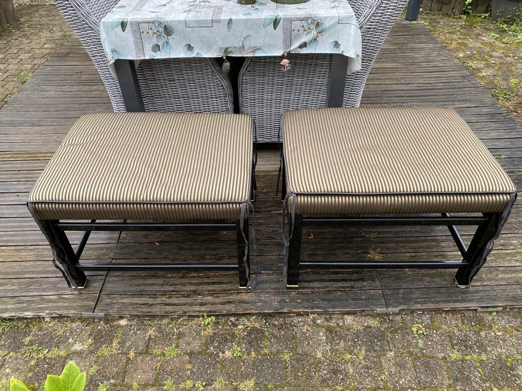 2 zitbankjes bijzettafeltjes, Minder dan 55 cm, Metaal of Aluminium, Vierkant, Zo goed als nieuw