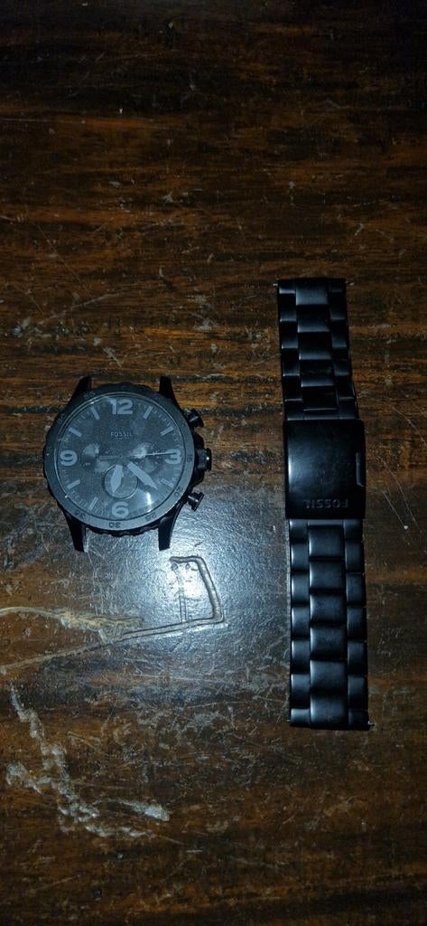 Fossil Nate JR1401, Sieraden, Tassen en Uiterlijk, Horloges | Heren, Overige merken, Staal, Staal, Polshorloge