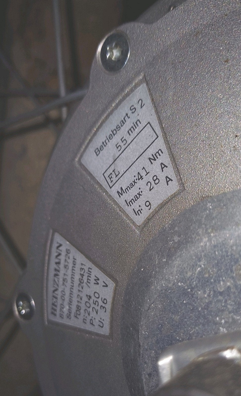 gezocht: Heinzmann 36V 250W hubmotor voor van Raan electris, Verzenden, Overige merken