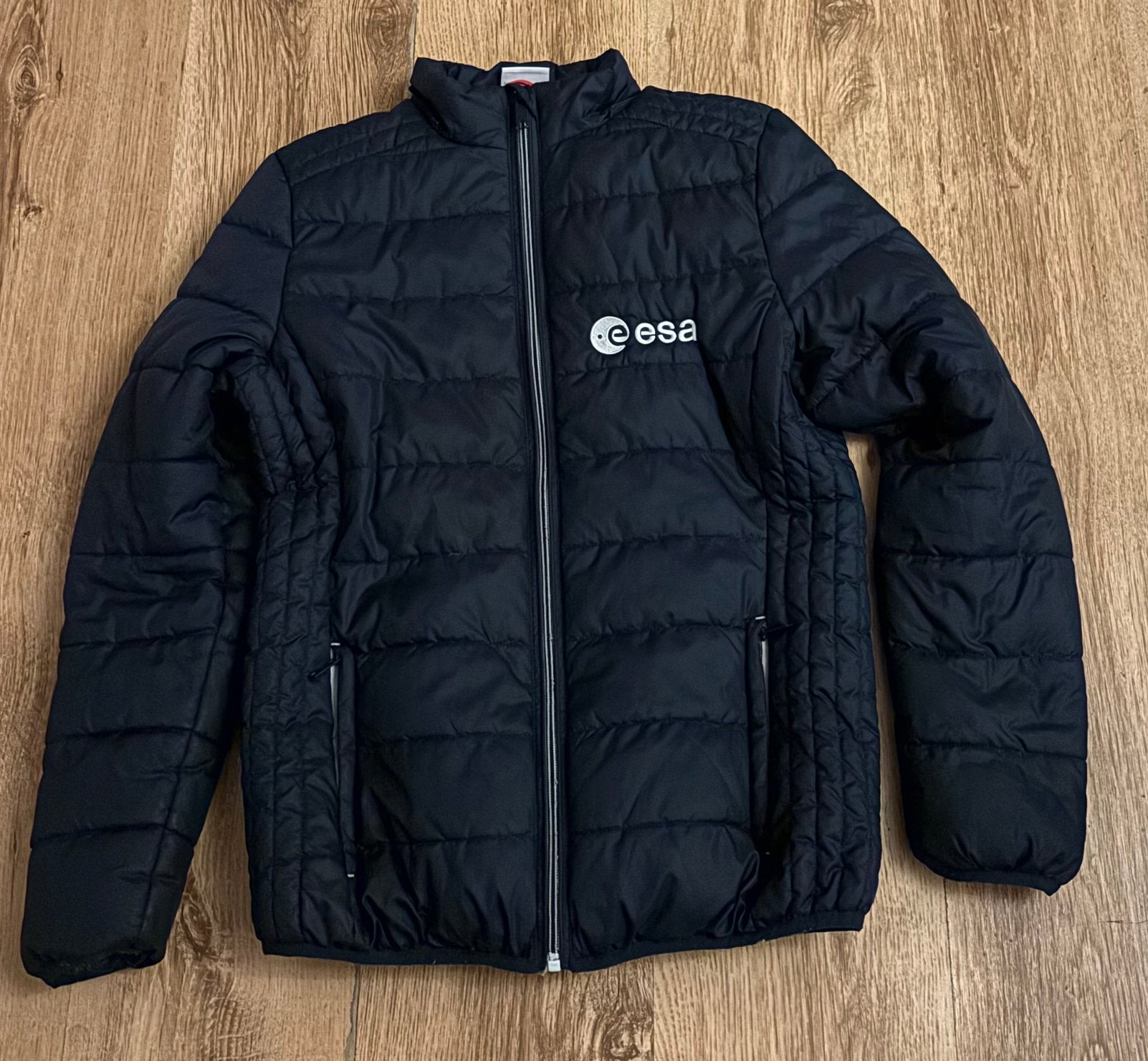 Gewatteerde, blauwe jas van ESA, maat M, Kleding | Dames, Ophalen, Zo goed als nieuw, Blauw