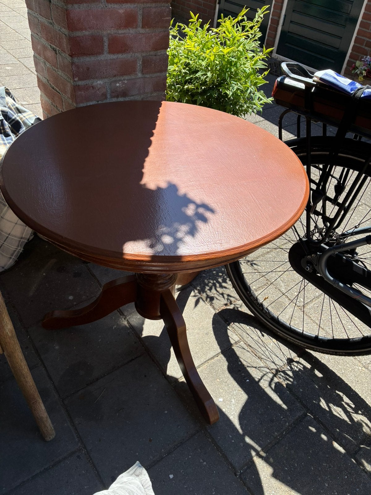 Mahonie houte tafel, Ophalen, Zo goed als nieuw, Hout