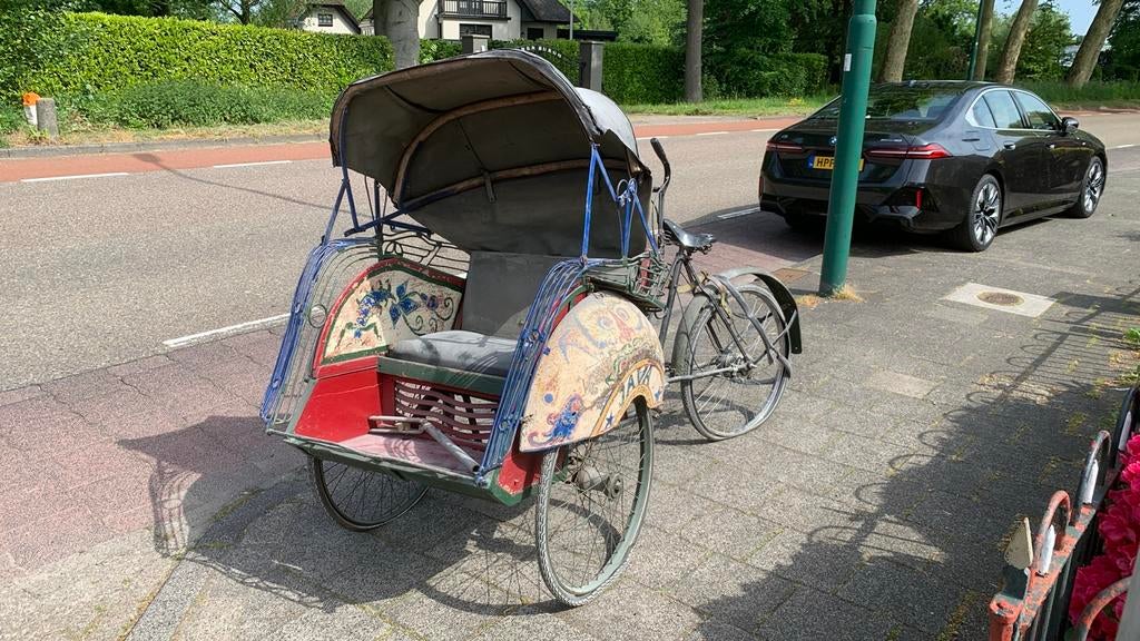 Unieke riksja - Decoratie of project, Ophalen of Verzenden, Zo goed als nieuw