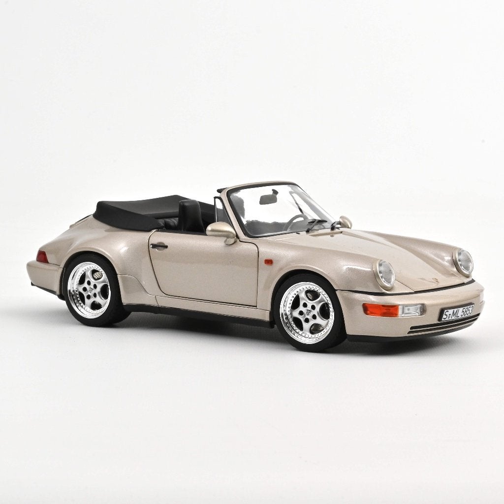 Porsche 911 Turbo cabrio '92 zilver schaal 1/18 NOREV 187140, Verzenden, Nieuw, Auto, Norev