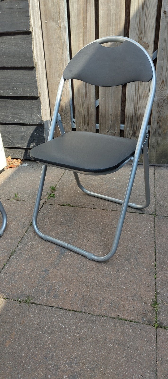 Set van 5 opvouwbare stoelen - Grijs/Zwart, Ophalen, Gebruikt, Praktisch, Opvouwbaar, Grijs