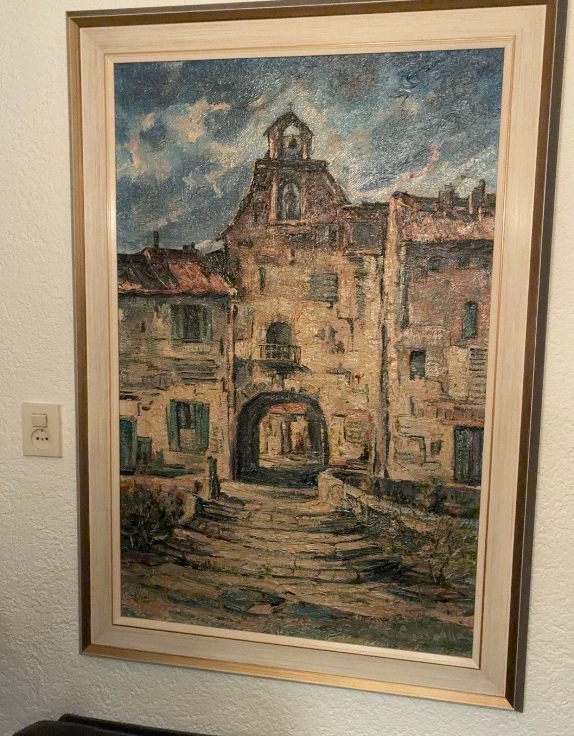 Oud Hollands Stadsgezicht Olieverf Schilderij, Ophalen, Doek, Oud hollands, Olieverf