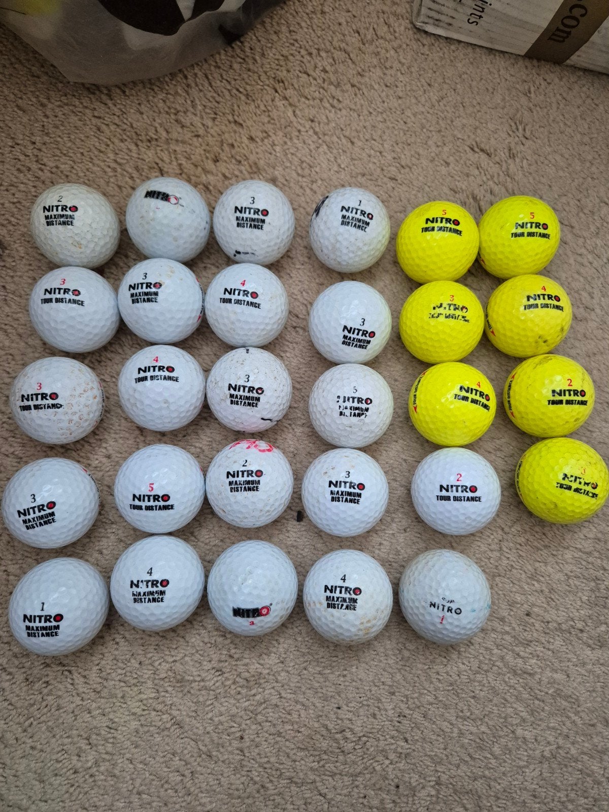 Nitro golfballen, Sport en Fitness, Golf, Ophalen of Verzenden, Gebruikt, Bal(len)