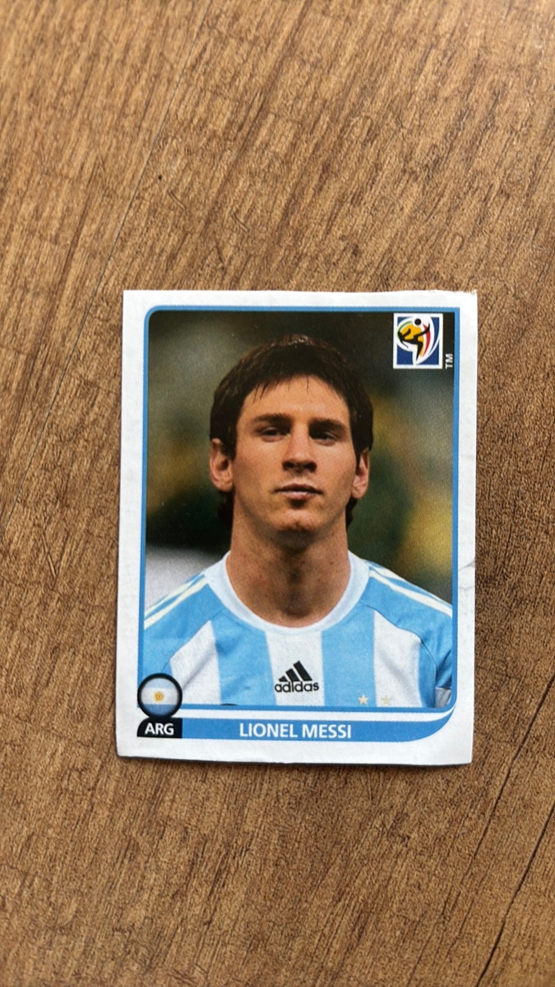 Panini voetbalplaatje messi WK 2010, Ophalen of Verzenden, Zo goed als nieuw