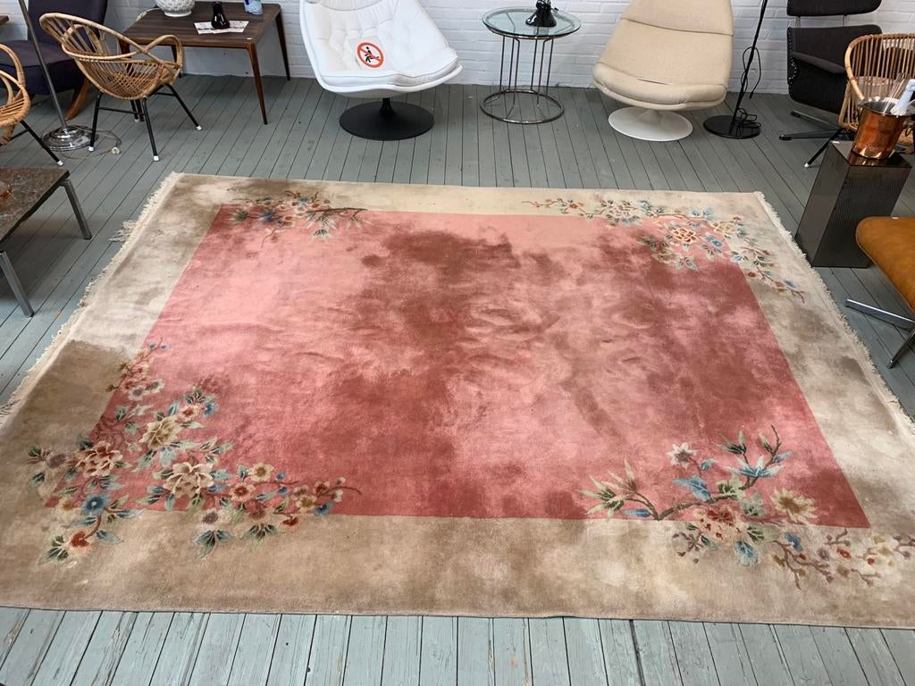 Kleed mooi Vintage Perzisch Chinees vloerkleed, Huis en Inrichting, Stoffering | Tapijten en Kleden, Ophalen of Verzenden, Zo goed als nieuw