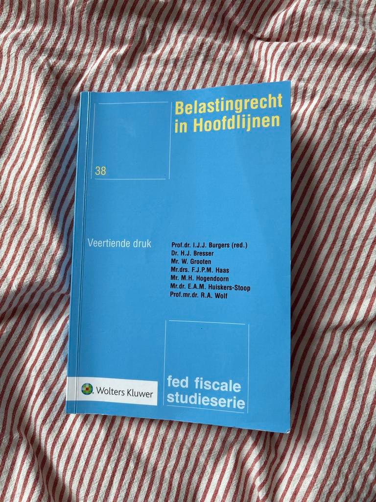 Belastingrecht in Hoofdlijnen - 38e editie, Boeken, Studieboeken en Cursussen, Ophalen of Verzenden, Alpha, Zo goed als nieuw