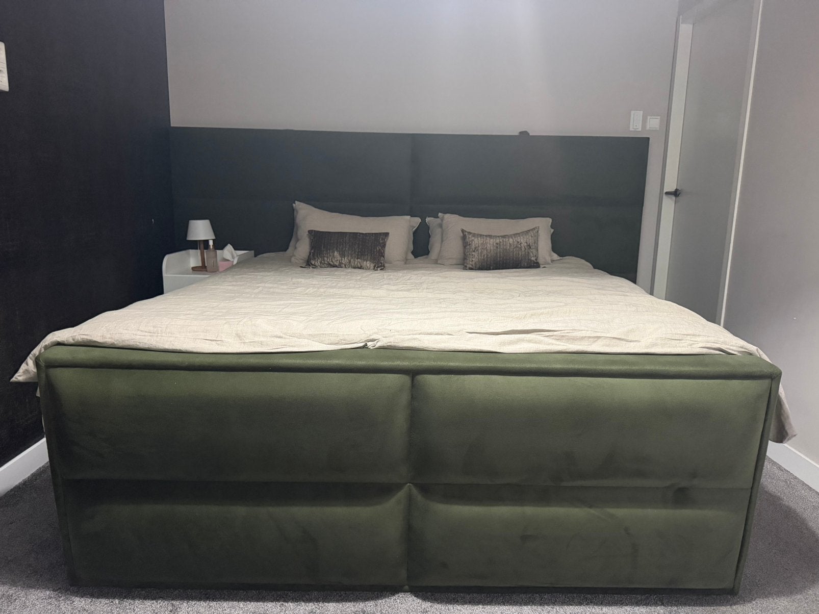 Luxe Zitmaxx Papillon boxspring 180x200 – groen velvet -