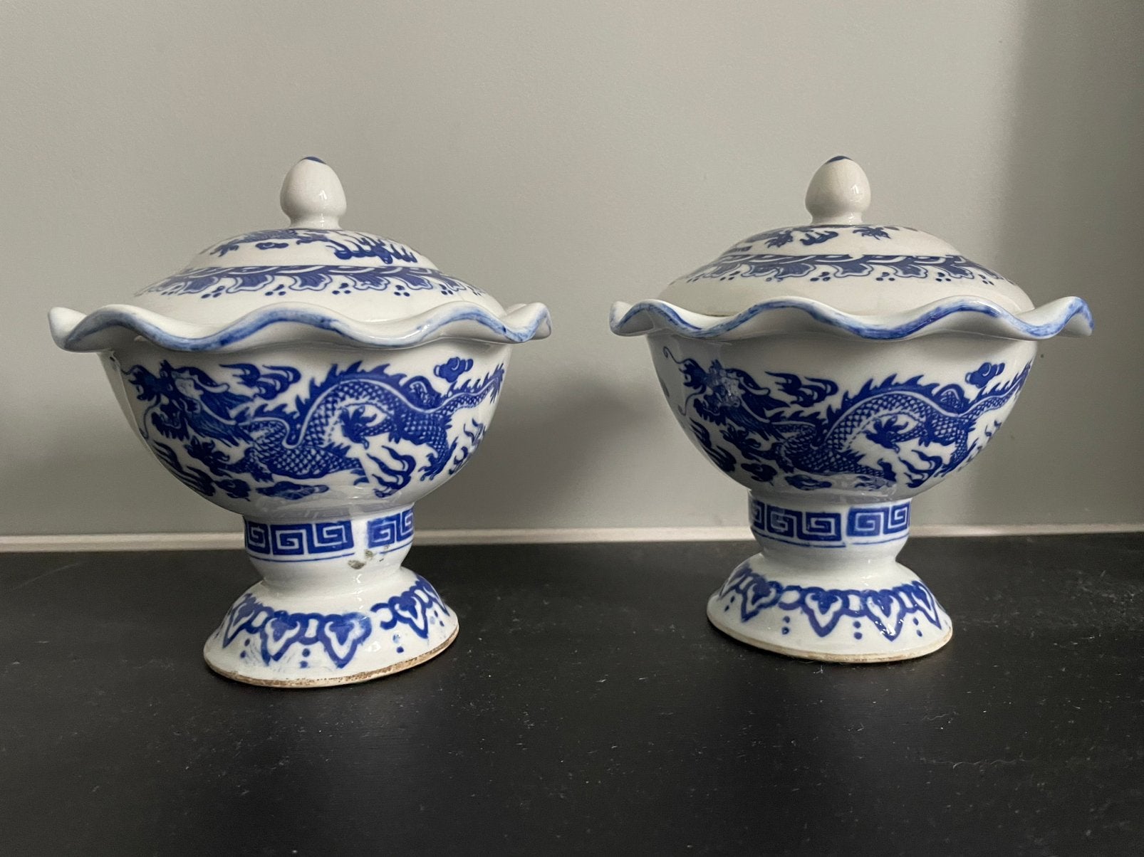 Porseleinen Chinese kommen., Ophalen of Verzenden, Gebruikt, Porselein, Kop en/of schotel