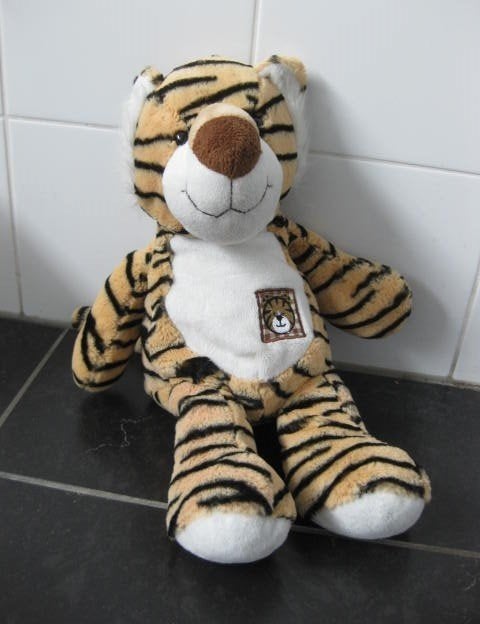 Tijger knuffel, teigetje 38 cm, Kinderen en Baby's, Speelgoed | Knuffels en Pluche, Oranje, Overige karakters, Ophalen of Verzenden