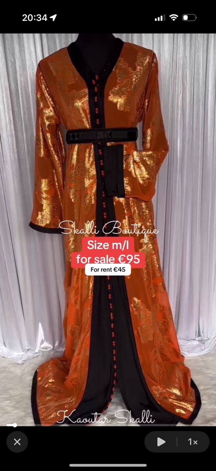 Takshita tlija oranje, Kleding | Dames, Maat 38/40 (M), Overige typen, Oranje, Ophalen of Verzenden