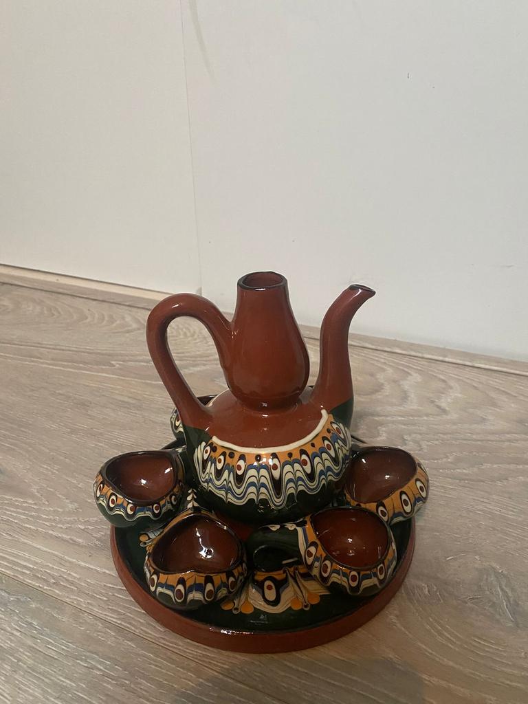 Vintage bulgaars troyan theeset, Antiek en Kunst, Ophalen of Verzenden