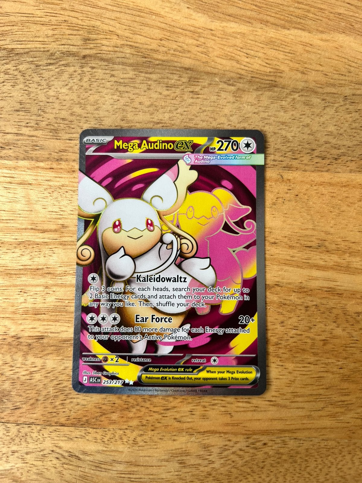Mega Audino ex (ASC 253) Ascended Heroes, Ophalen of Verzenden, Zo goed als nieuw