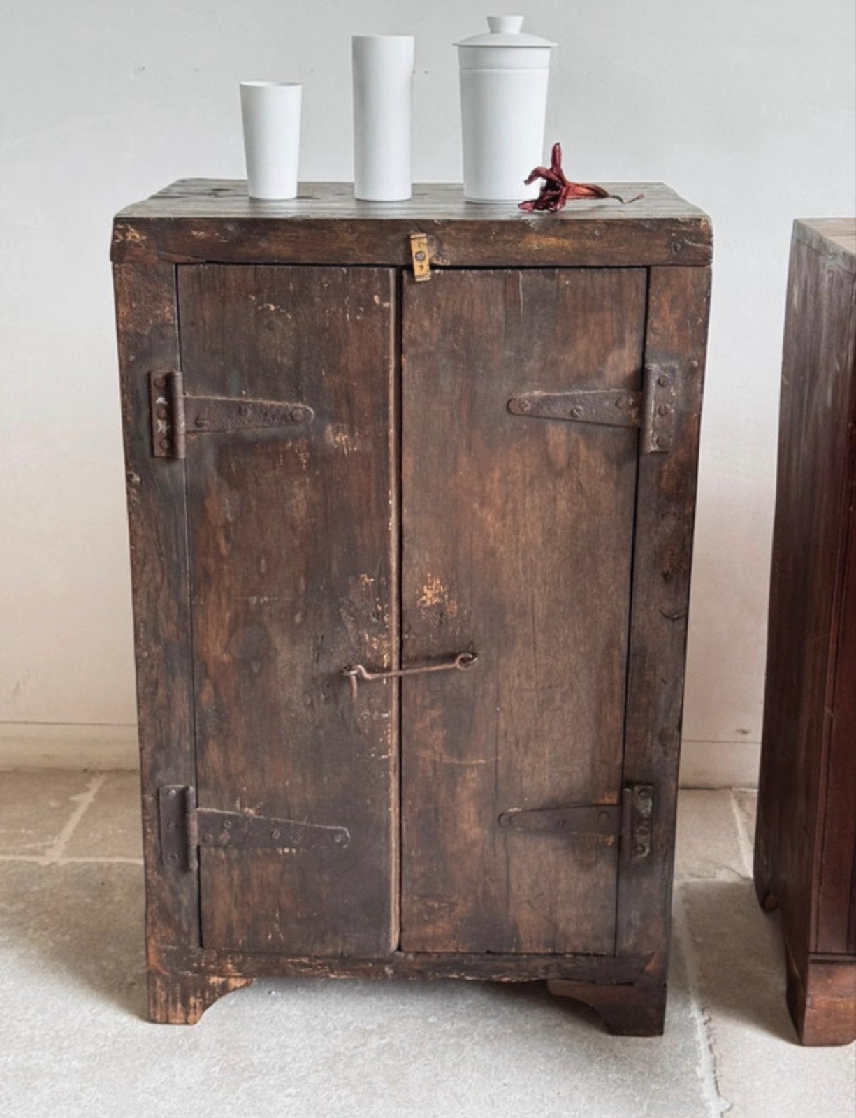 Antiek Japans Wabi Sabi Houten Kastje - Japandi Stijl, Ophalen