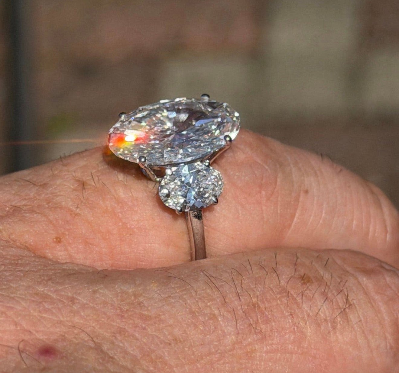 Nieuwe witgouden ring met VS1 diamant van maar liefst 9.05ct, Nieuw, Ophalen of Verzenden, 17 tot 18, Met edelsteen