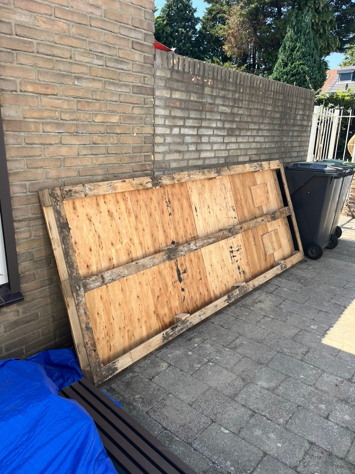 Houten pallet groot, Doe-het-zelf en Verbouw, Hout en Planken, Ophalen, Zo goed als nieuw, 50 mm of meer, Minder dan 200 cm