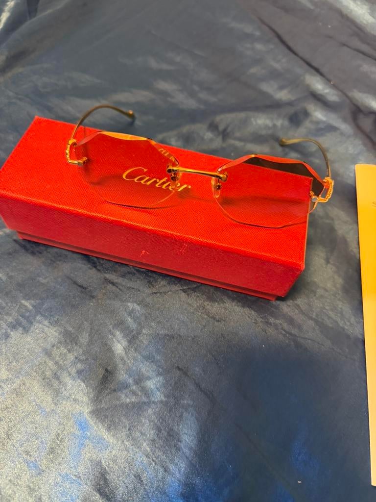 Cartier bril diamond cut met bon, Ophalen of Verzenden, Zo goed als nieuw