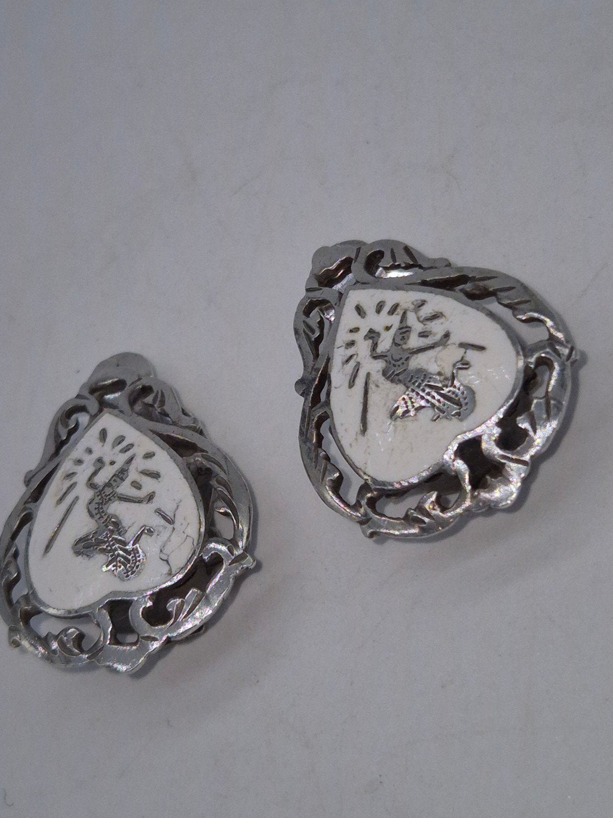 Siam Sterling zilveren oorclips niëllo, Gebruikt, Verzenden, Knopjes of Stekers, Zilver